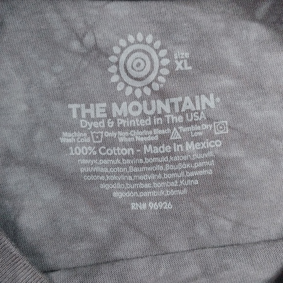 The Mountain Mens Gray Tie Dye Cat Graphic T-Shirt Size XL - Picture 5 of 9